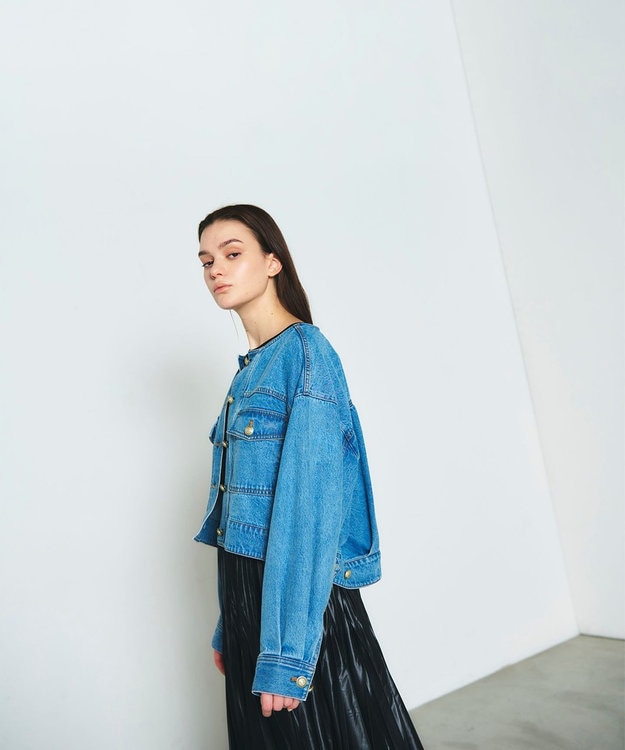 GRACE CONTINENTAL メタル釦デニムジャケット インディゴ