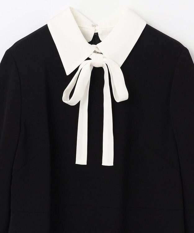 GRACE CONTINENTAL ダブルクロスドレス バイカラー