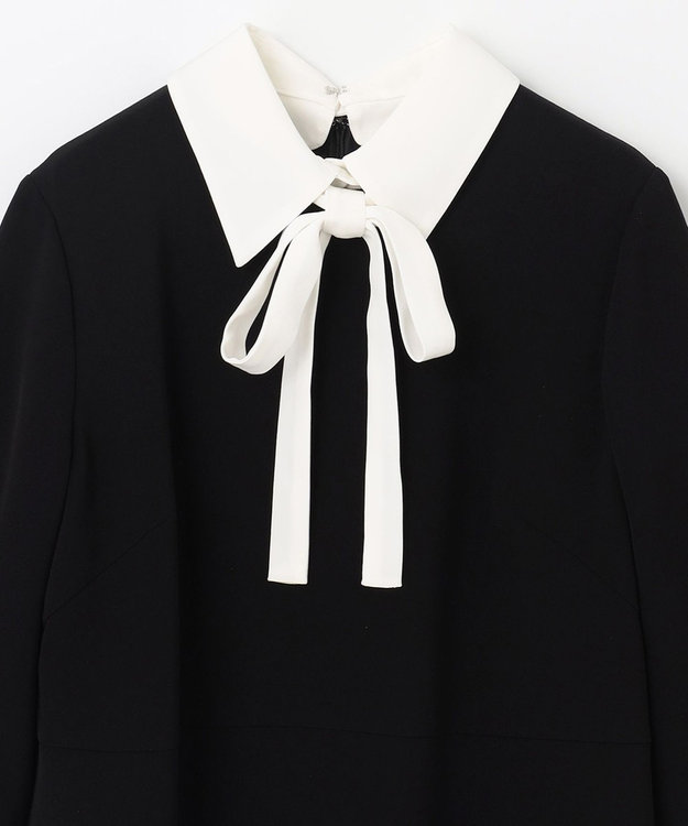 GRACE CONTINENTAL ダブルクロスドレス バイカラー