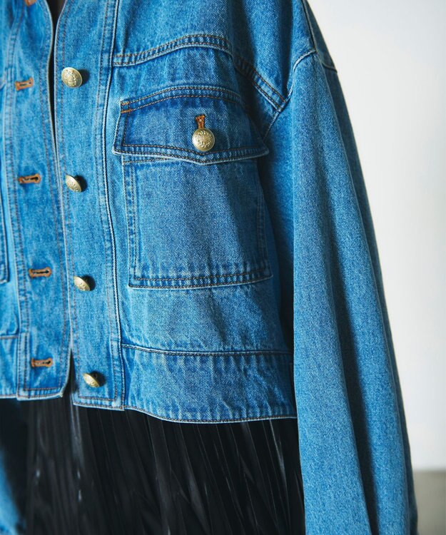 GRACE CONTINENTAL メタル釦デニムジャケット インディゴ