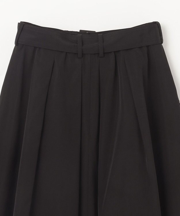 GRACE CONTINENTAL グログランタックフレアスカート ブラック