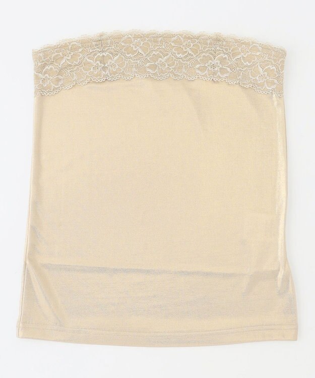 GRACE CONTINENTAL 箔プリントレースベアトップ ベージュ