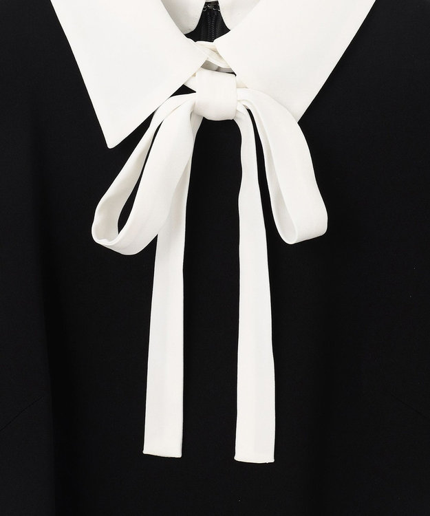 GRACE CONTINENTAL ダブルクロスドレス バイカラー