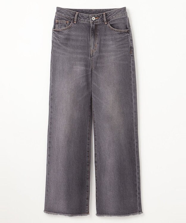 GRACE CONTINENTAL ルーズフレアデニムパンツ ブラック