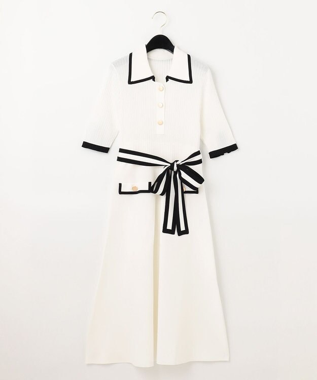 21ss グレースコンチネンタル　クラス　バイカラー　ワンピース リネンライクバイカラーワンピース / GRACE CONTINENTAL | GRACE