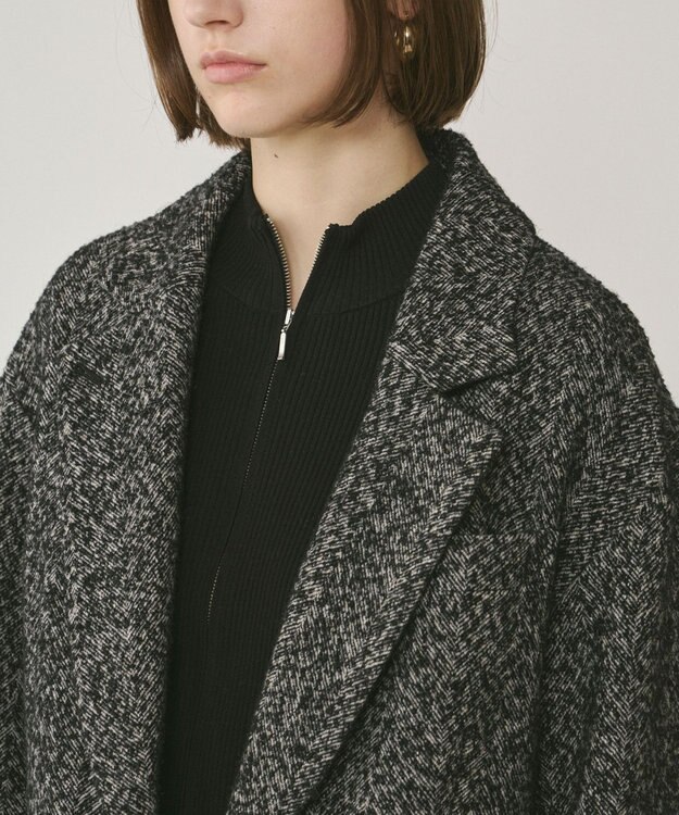 GRACE CONTINENTAL ヘリンボーンツイードジャケット ブラック