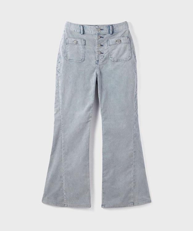 GRACE CONTINENTAL コーデュロイフレアパンツ ブルー