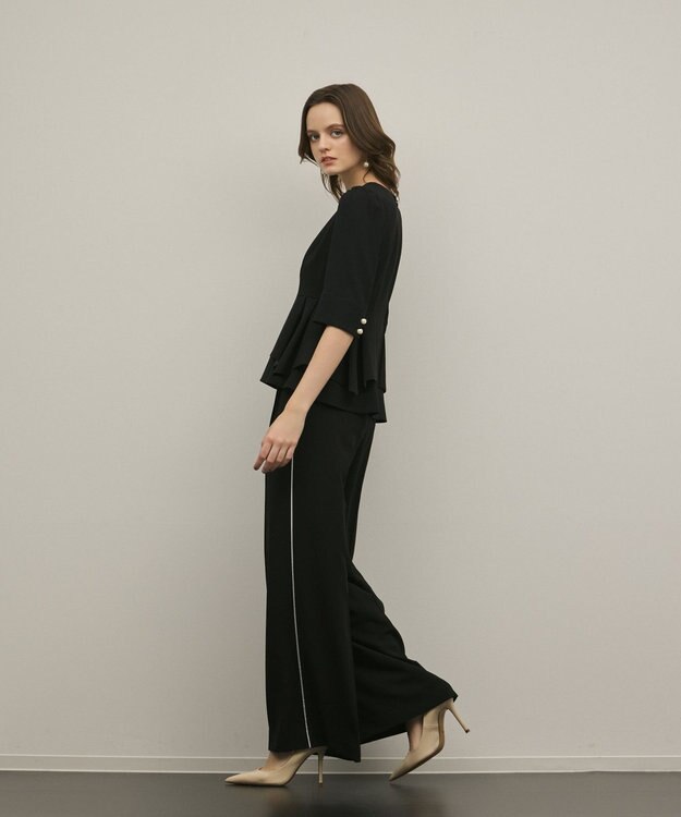 GRACE CONTINENTAL トリアセタックワイドパンツ ブラック