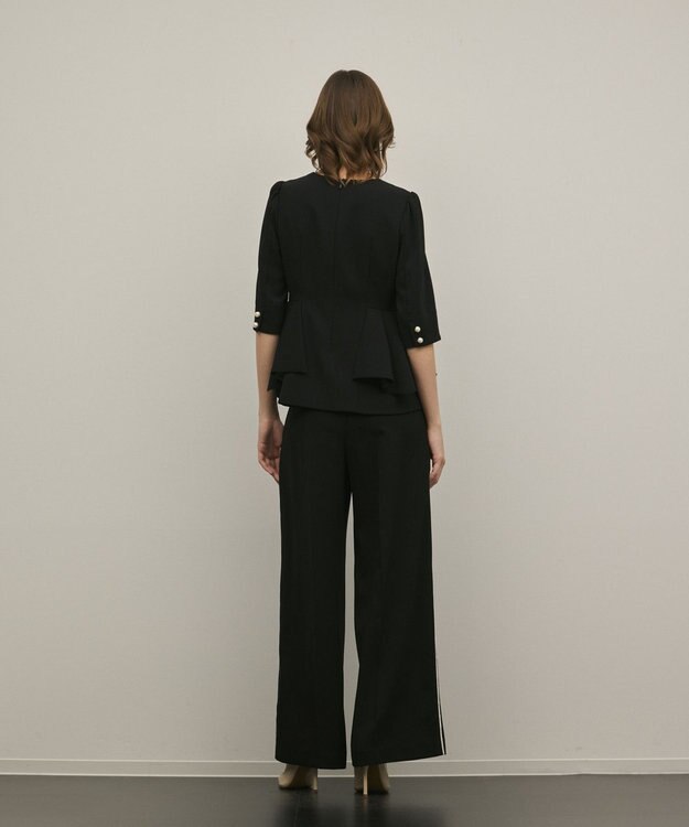 GRACE CONTINENTAL トリアセタックワイドパンツ ブラック