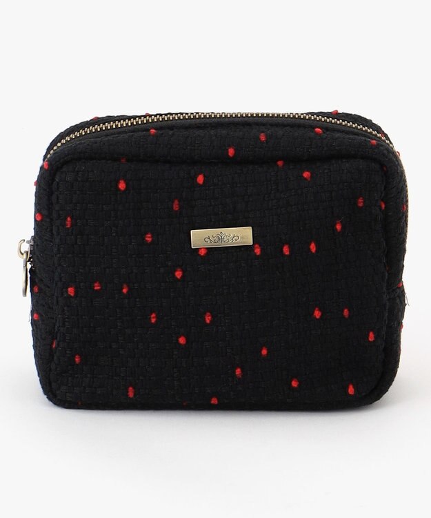 GRACE CONTINENTAL Fabricスクエアポーチ-AW ブラック