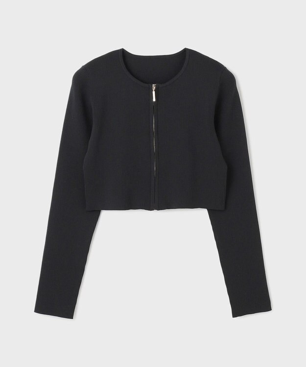 GRACE CONTINENTAL ショートリブニットカーディガン ブラック