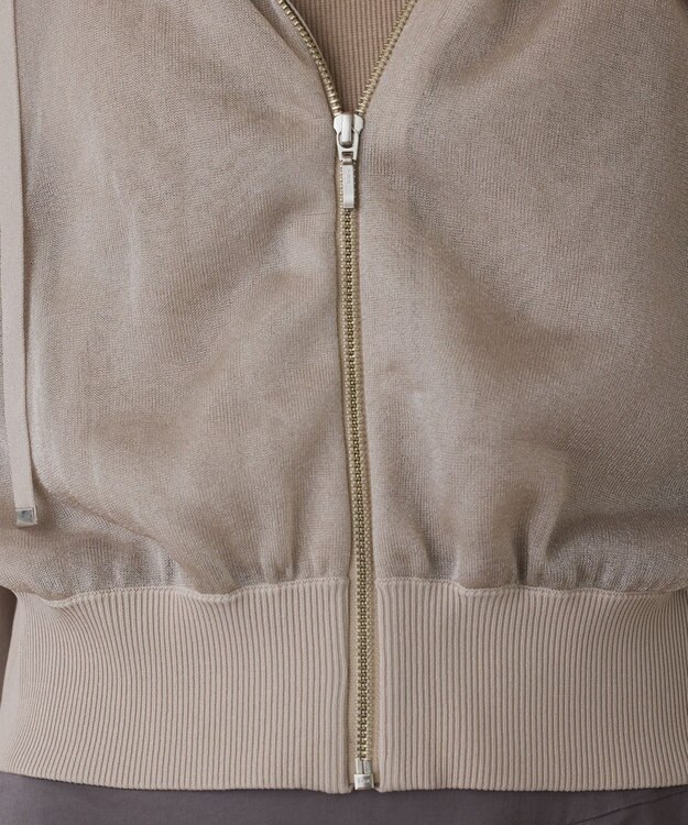 GRACE CONTINENTAL シアーニットパーカー ベージュ