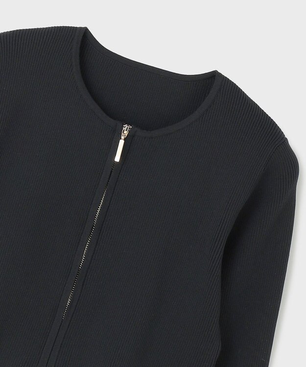 GRACE CONTINENTAL ショートリブニットカーディガン ブラック