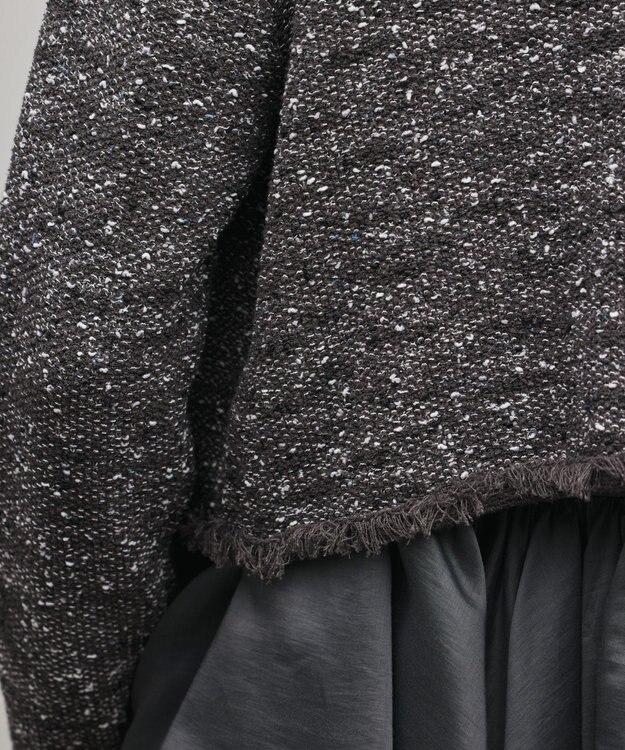 GRACE CONTINENTAL ツイードニットカーディガン ブラック