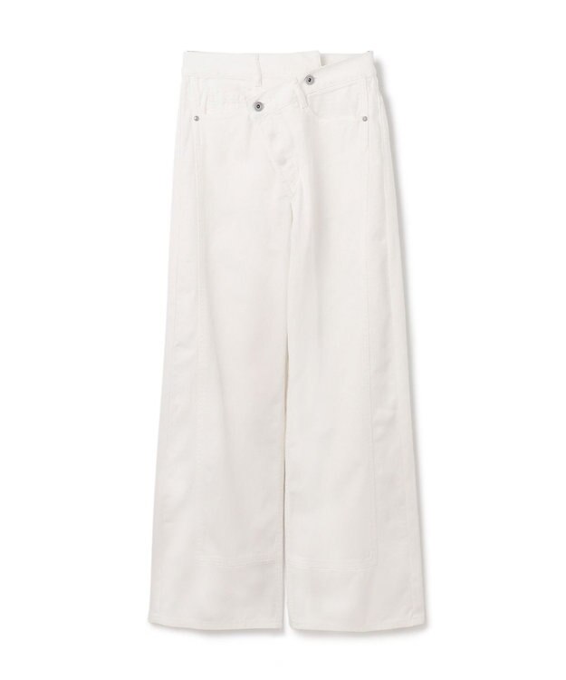 グレースコンチネンタル　ダイアグラム　デニム　パンツ　ホワイト　2022S/S ラップデニムパンツ / GRACE CONTINENTAL | GRACE CONTINENTAL