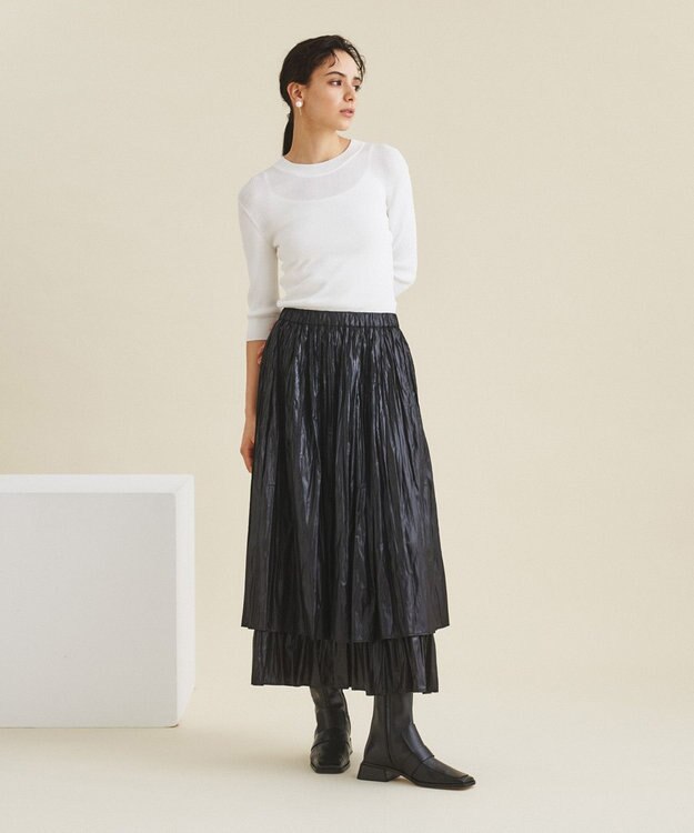 美品 グレースコンチネンタル プリーツスカート チンツプリーツスカート / GRACE CONTINENTAL | GRACE