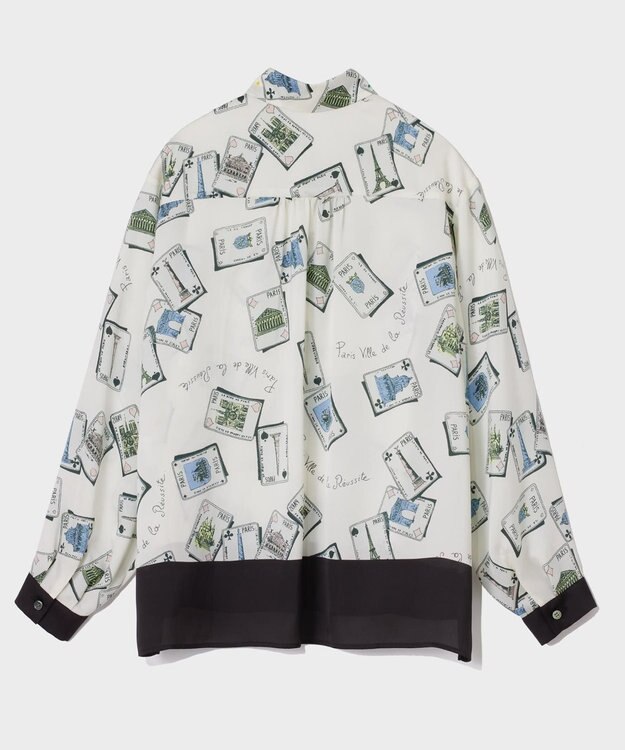 GRACE CONTINENTAL トランププリントブラウス キナリ