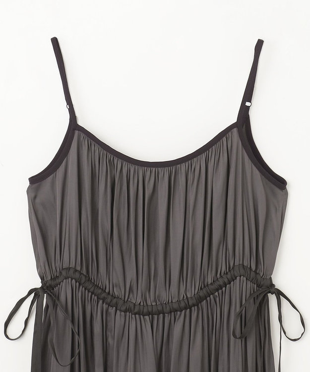 GRACE CONTINENTAL ギャザーキャミソールワンピース グレー