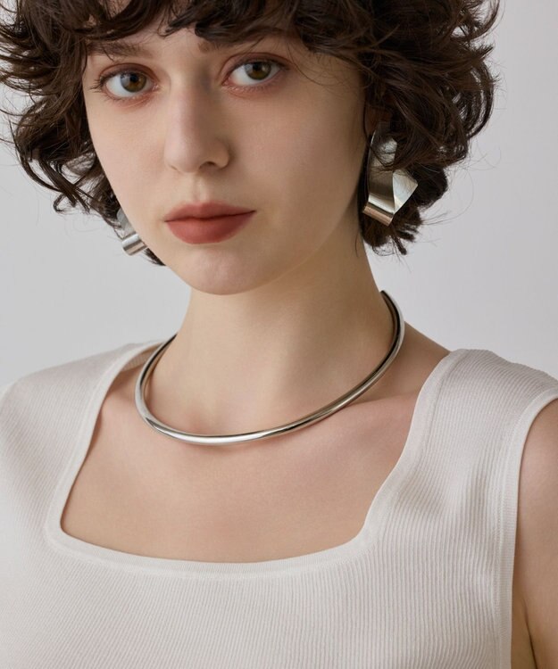 GRACE CONTINENTAL ブライトニットノースリーブ ホワイト