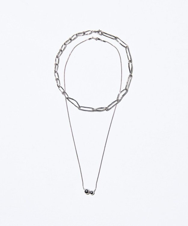 GRACE CONTINENTAL デザインチェーンネックレス シルバー