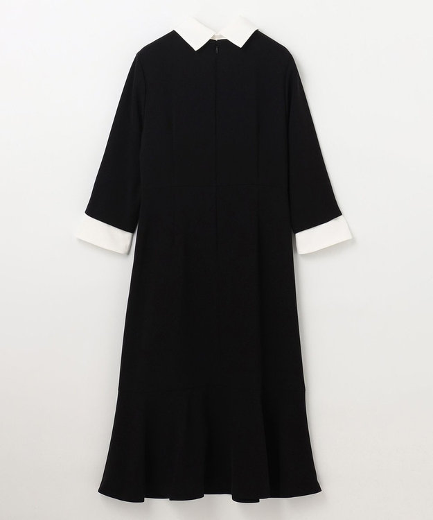 GRACE CONTINENTAL ダブルクロスドレス バイカラー