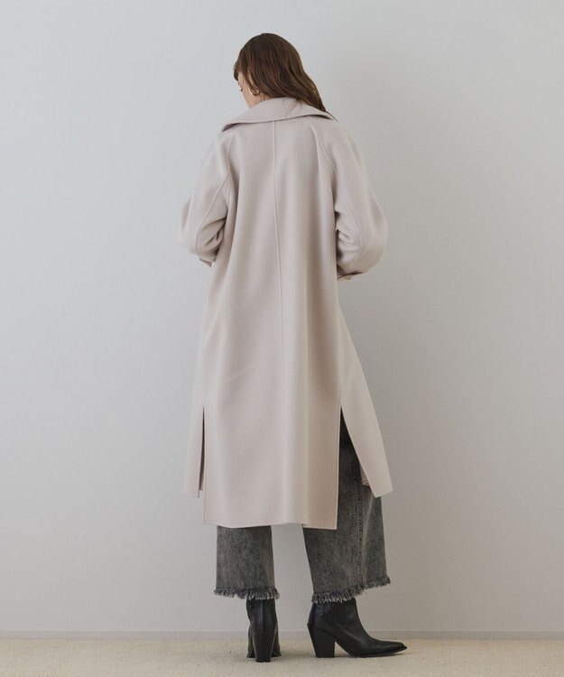 GRACE CONTINENTAL ウールカシミヤリバーコート キナリ