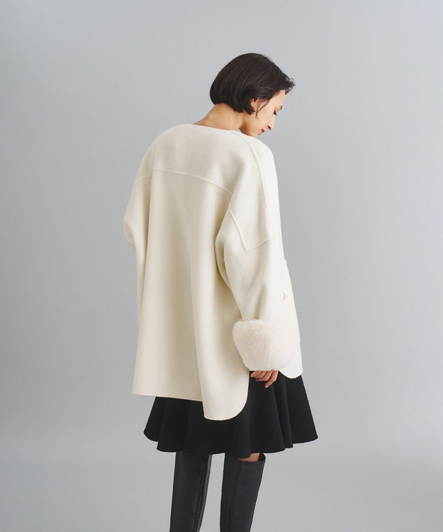 新品タグ付✨グレースコンチネンタル　リバーシブル　ポンチョ　フォックスファー リバーファーカフスポンチョ / GRACE CONTINENTAL | GRACE