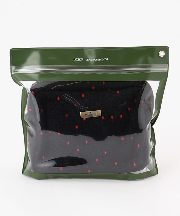 GRACE CONTINENTAL Fabricスクエアポーチ-AW ブラック