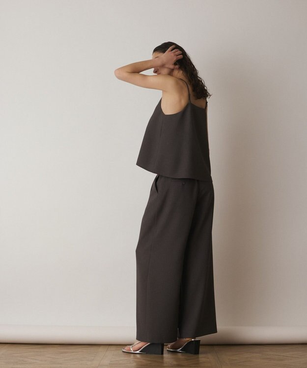 GRACE CONTINENTAL キャミ付レイヤードパンツ チャコール