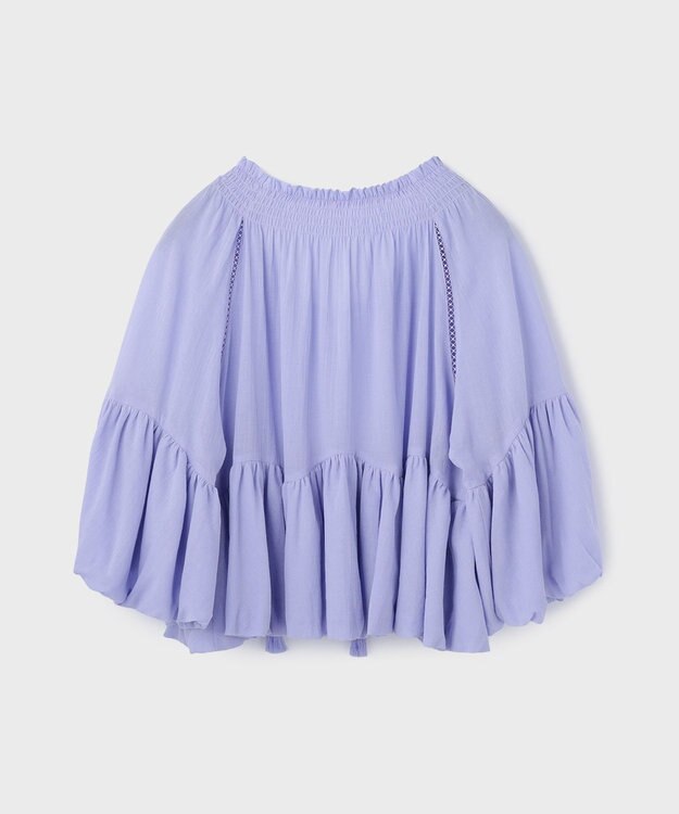 GRACE CONTINENTAL バルーンカフタントップ サックス