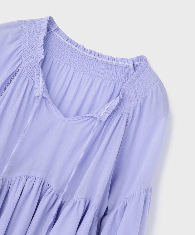 GRACE CONTINENTAL バルーンカフタントップ サックス