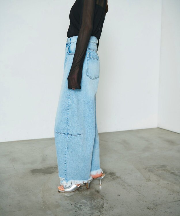 GRACE CONTINENTAL 切替ボリュームデニム インディゴ