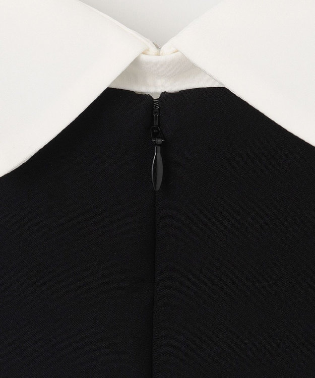 GRACE CONTINENTAL ダブルクロスドレス バイカラー