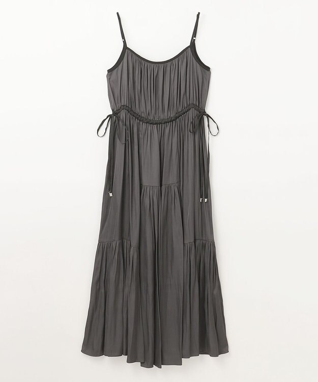 GRACE CONTINENTAL ギャザーキャミソールワンピース グレー