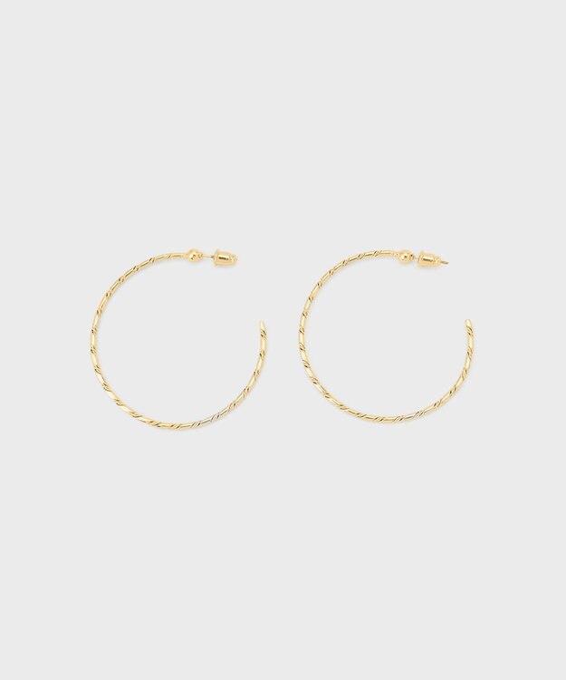 GRACE CONTINENTAL ラインデザインフープピアス ゴールド