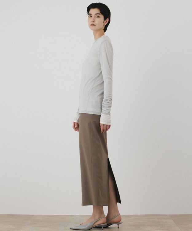 GRACE CONTINENTAL シルクベアカットトップ グレー