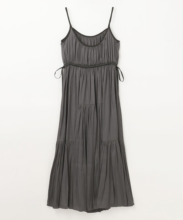 GRACE CONTINENTAL ギャザーキャミソールワンピース グレー