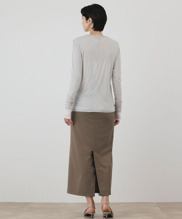 GRACE CONTINENTAL シルクベアカットトップ グレー