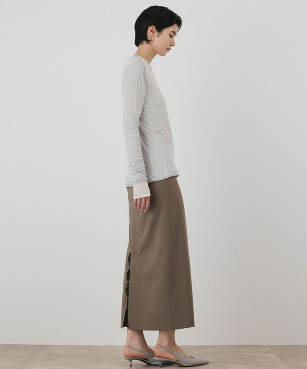 GRACE CONTINENTAL シルクベアカットトップ グレー
