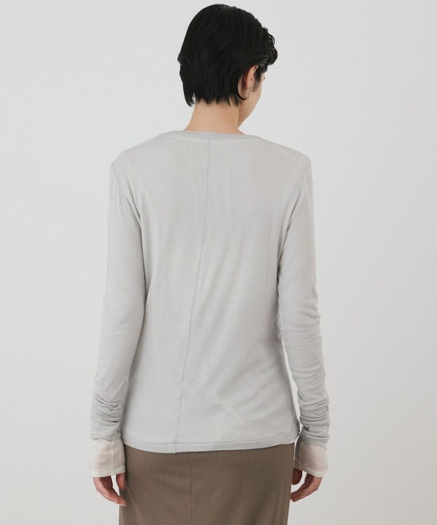 GRACE CONTINENTAL シルクベアカットトップ グレー