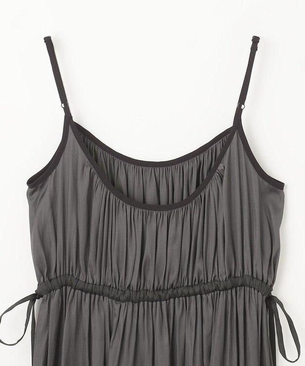 GRACE CONTINENTAL ギャザーキャミソールワンピース グレー
