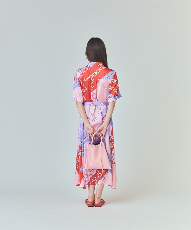 GRACE CONTINENTAL チェーンシャツドレス レッド