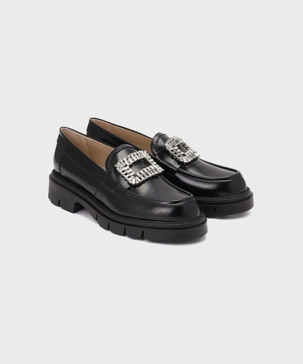 GRACE CONTINENTAL CORSO ROMA ラインストーンローファー ブラック