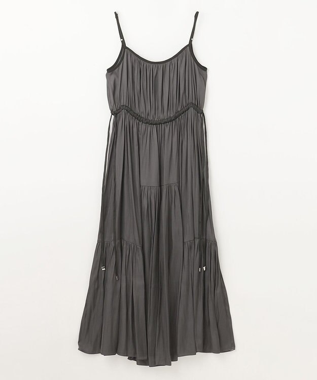 GRACE CONTINENTAL ギャザーキャミソールワンピース グレー