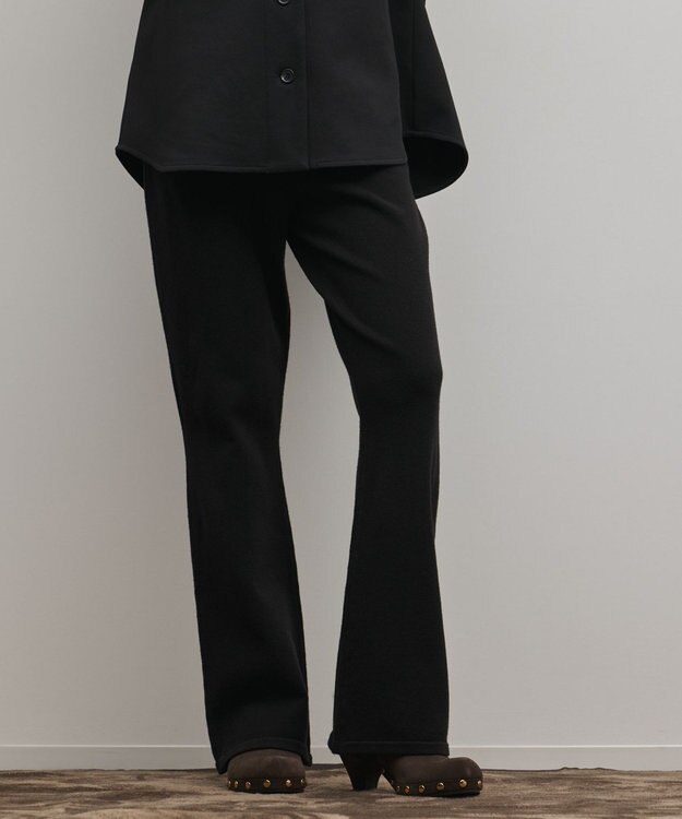 GRACE CONTINENTAL スウェットライクニットパンツ ブラック