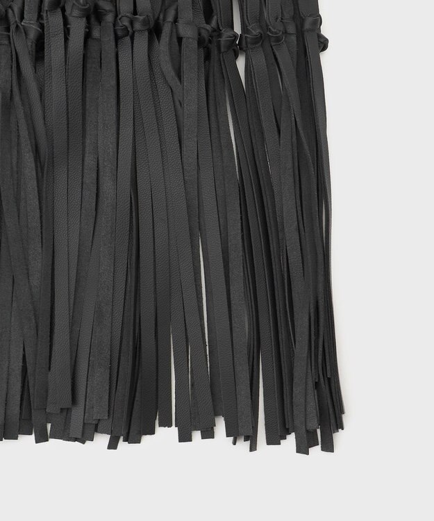 GRACE CONTINENTAL フリンジストール ブラック