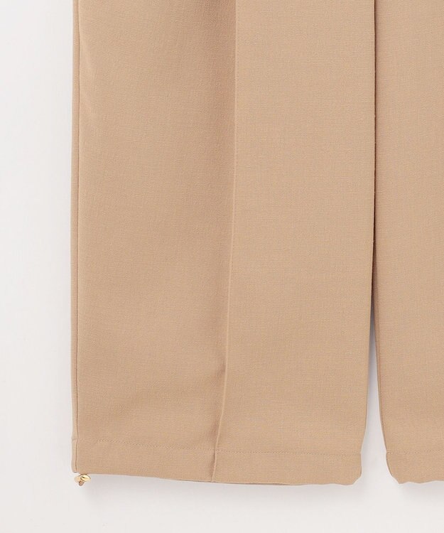 GRACE CONTINENTAL ストレッチスラブタックパンツ ベージュ