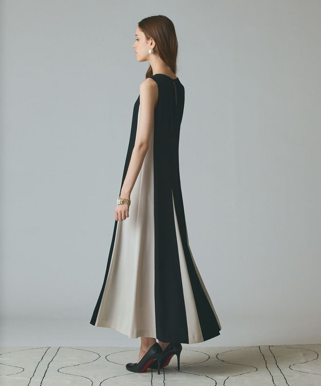 GRACE CONTINENTAL バイカラー切替ドレス ブラック