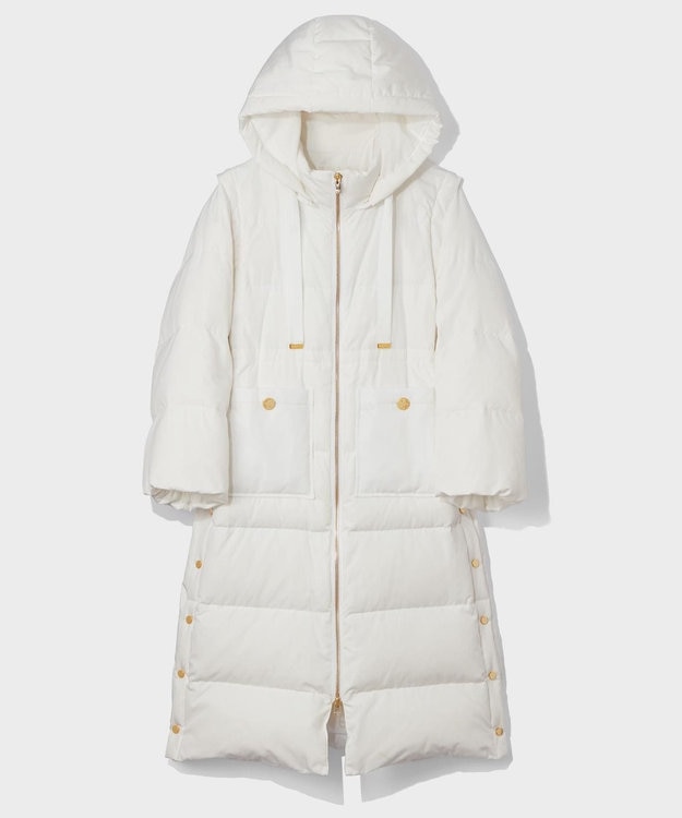 GRACE CONTINENTAL 2WAYロングダウンコート ホワイト