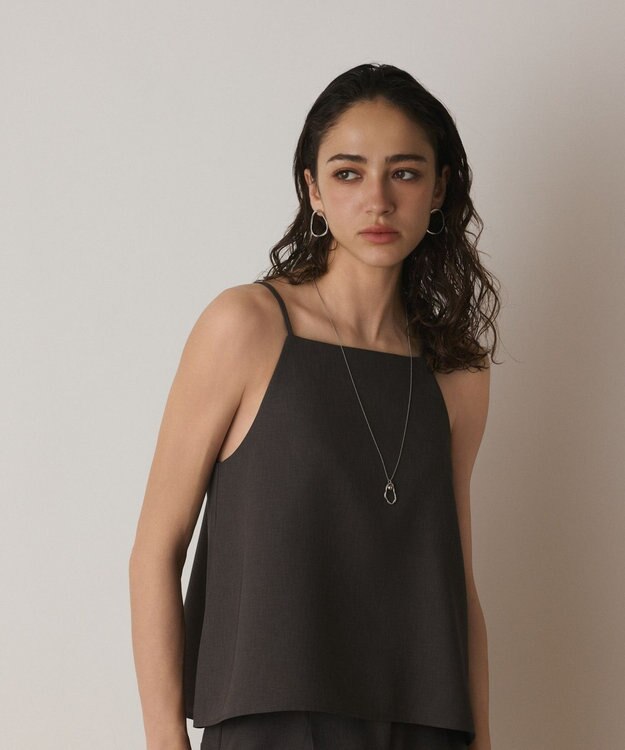 GRACE CONTINENTAL キャミ付レイヤードパンツ チャコール